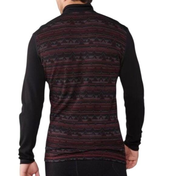 Smartwool Mens S Merino Wool 250 Thermal Baselayer Pattern 1/4 Zip Top - Picture 2 of 12